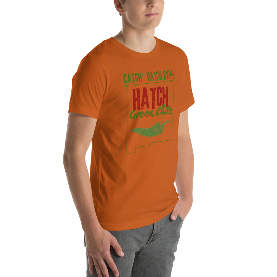 Catch The Hype T-Shirt — unisex t-shirt in autumn, front right view