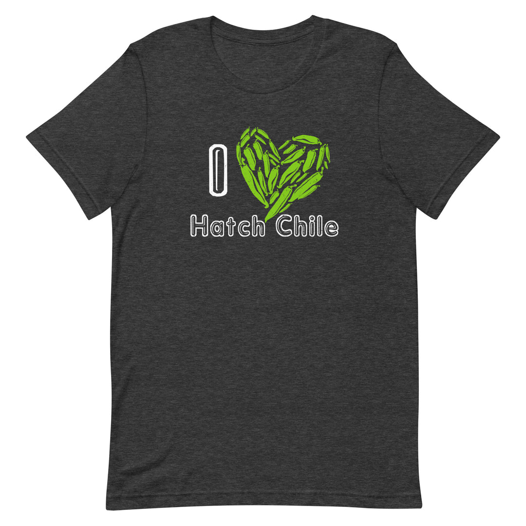 Dark Grey I Love Hatch Chile Shirt - Hatch Green Chile