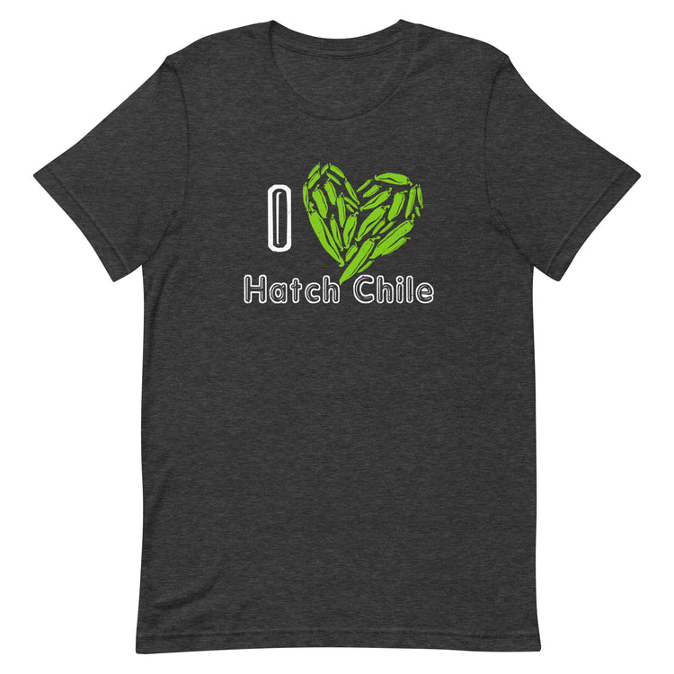 Dark Grey I Love Hatch Chile Shirt - Hatch Green Chile