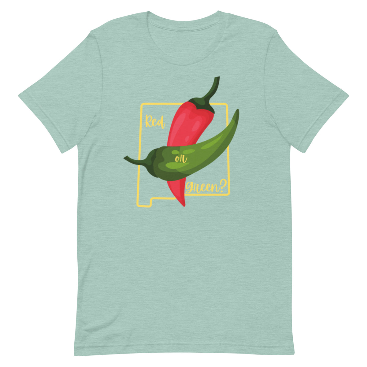 State Question Shirt — unisex t-shirt in heather prism dusty blue, front view