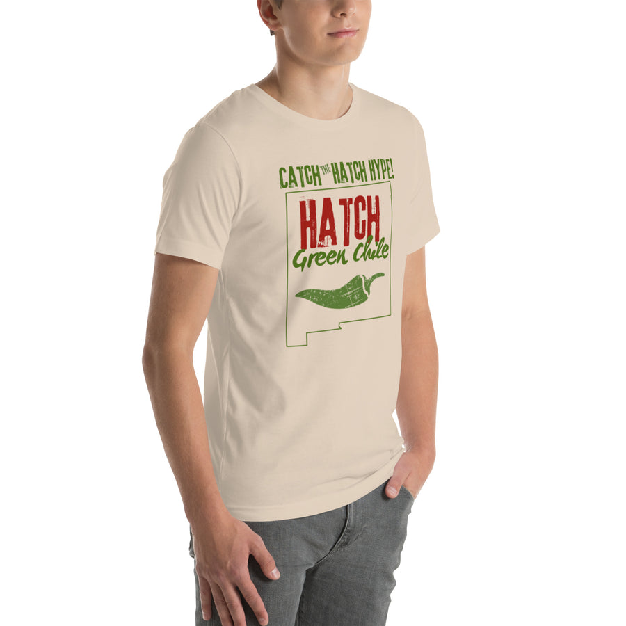 Catch The Hype T-Shirt — unisex t-shirt in soft cream, front right view