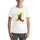 Red & Green Shirt — unisex t-shirt in white, front view