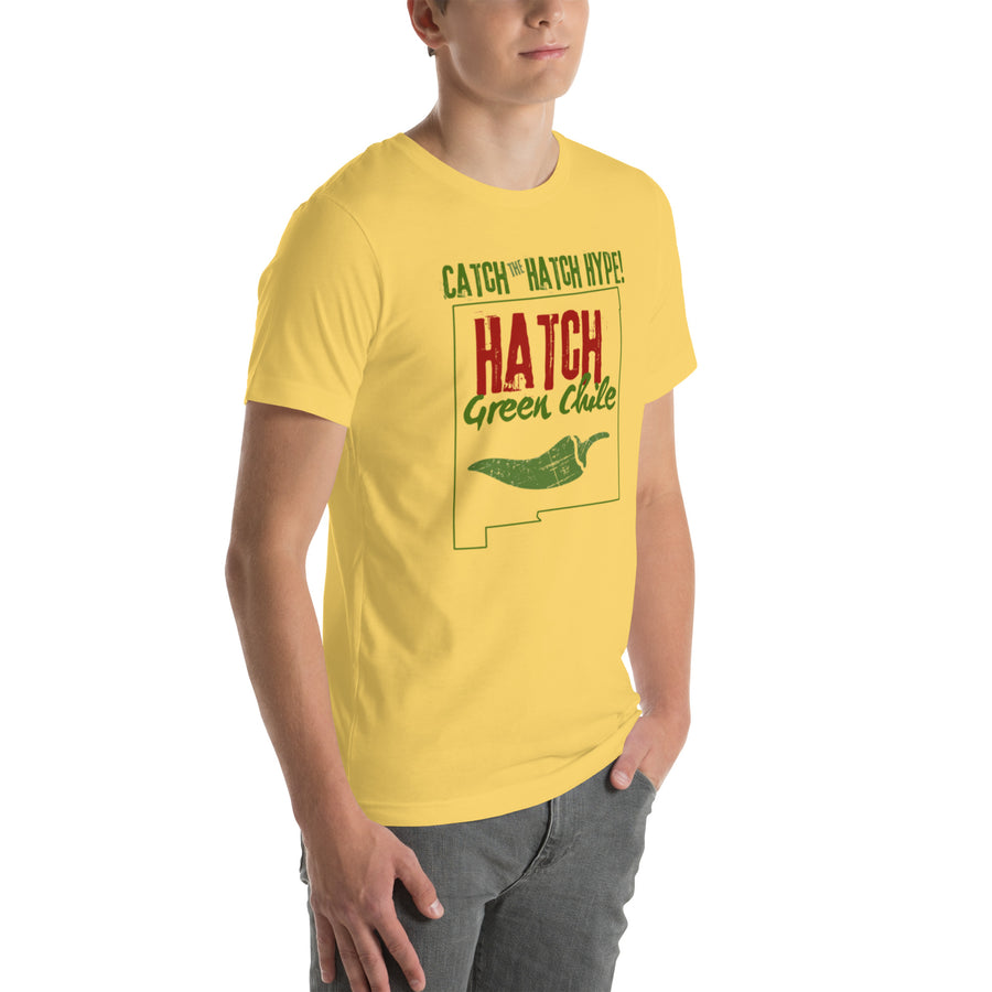 Catch The Hype T-Shirt — unisex t-shirt in yellow, front right view