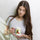 Red & Green Mug — glossy ceramic mug, 15 oz in white, held by a model