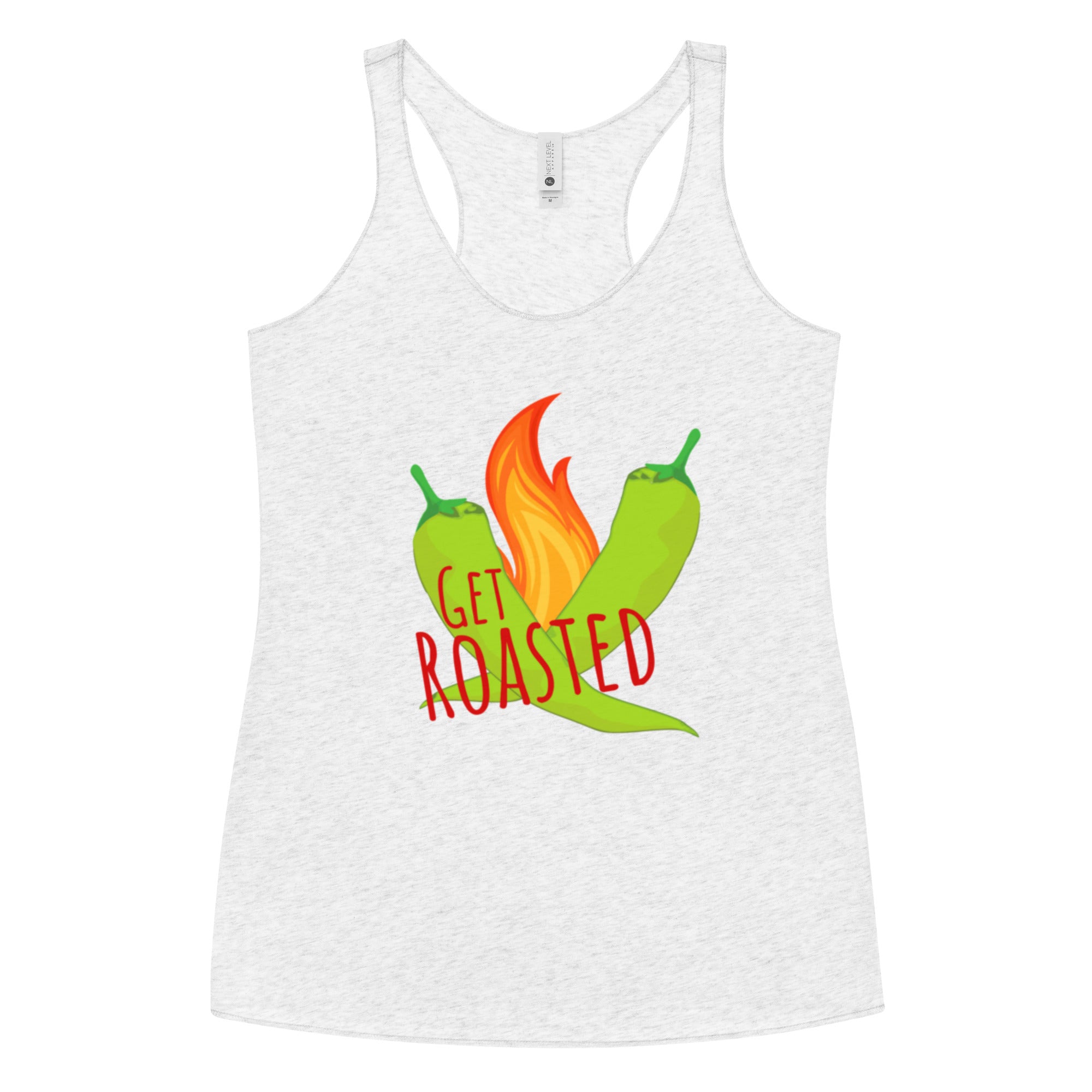 White Get Roasted Women's Tank - Hatch Green Chile Store