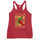 Red & Green Women's Tank — women's racerback tank top in vintage red, front view