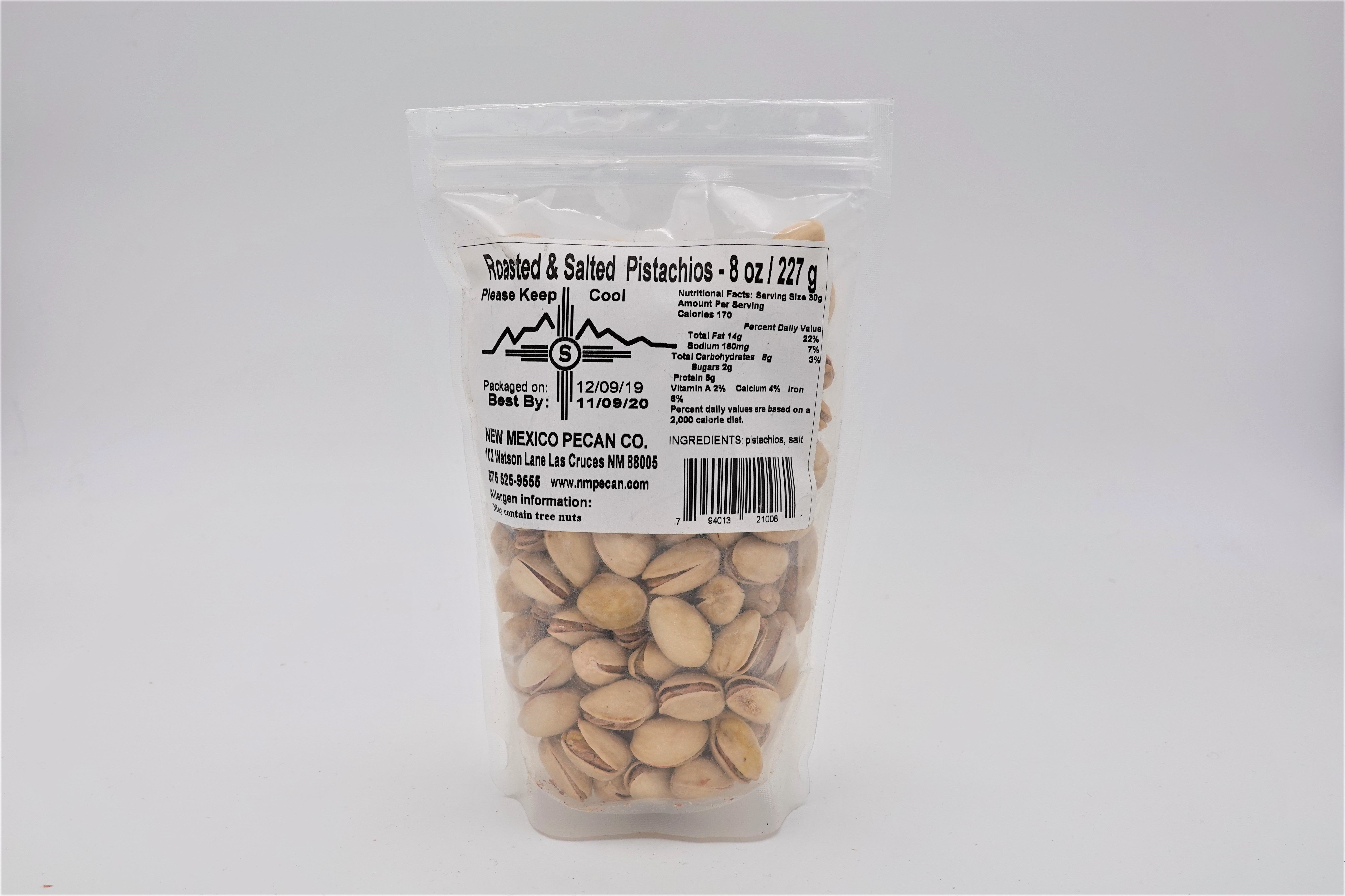 8 oz Salted Pistachios - Hatch Green Chile Store