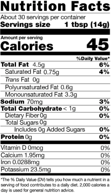 Nutrition facts Hatch Jalapeño Salsa Roja - Hatch Green Chile Store