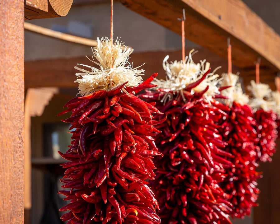 Strings of Chile Pequin Ristras