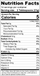 Nutrition Label Aztec Pueblo