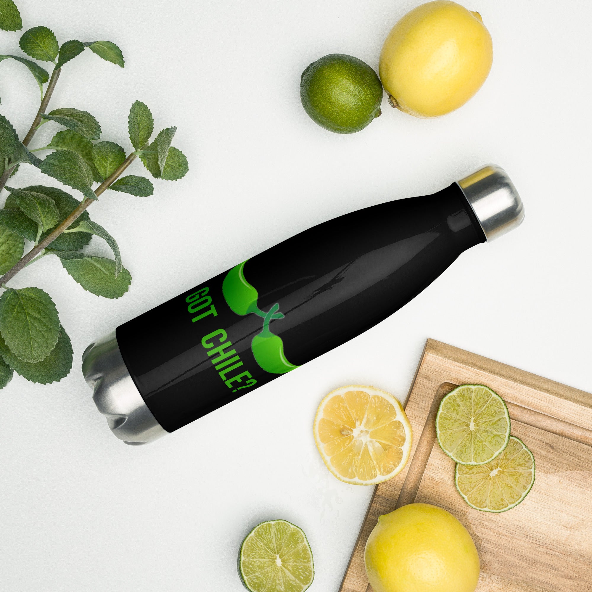 Black Got Chile Water Bottle - Hatch Green Chile Store