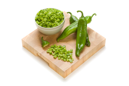 chopped and whole fresh hatch green chile 