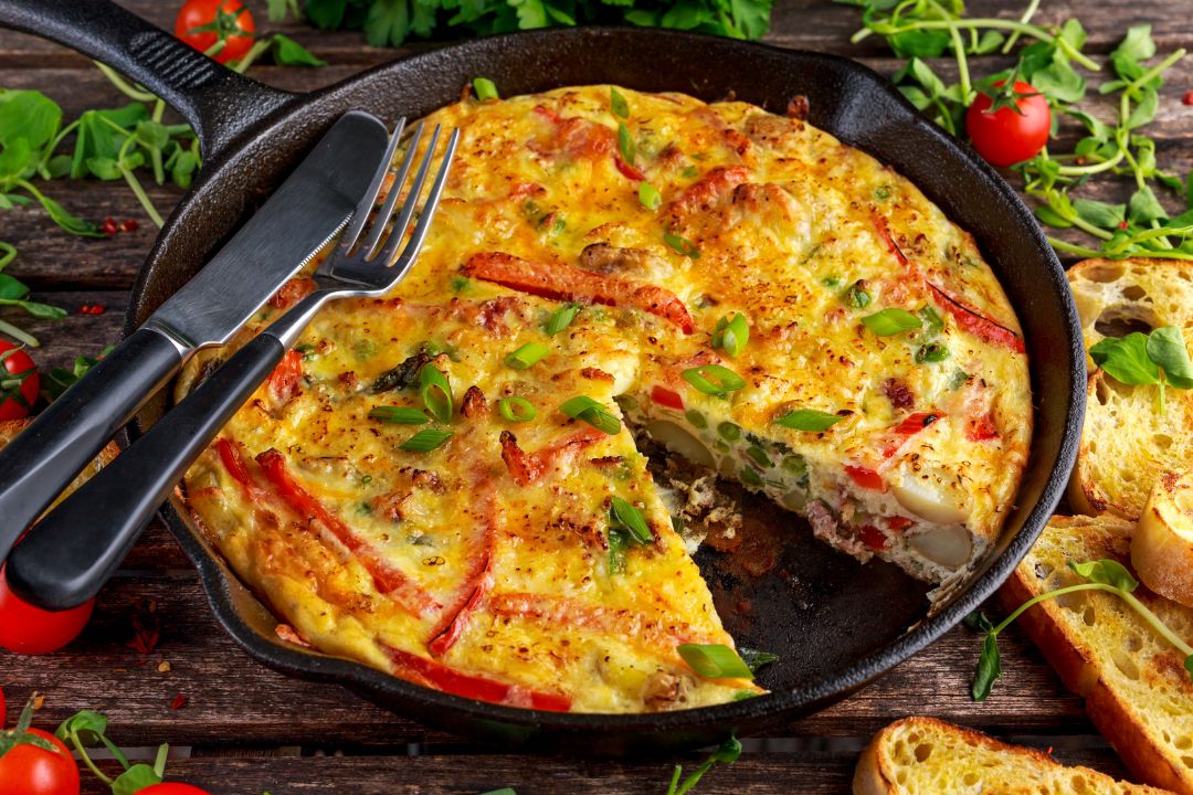 Hatch Green Chile Burque Turkey  Frittata