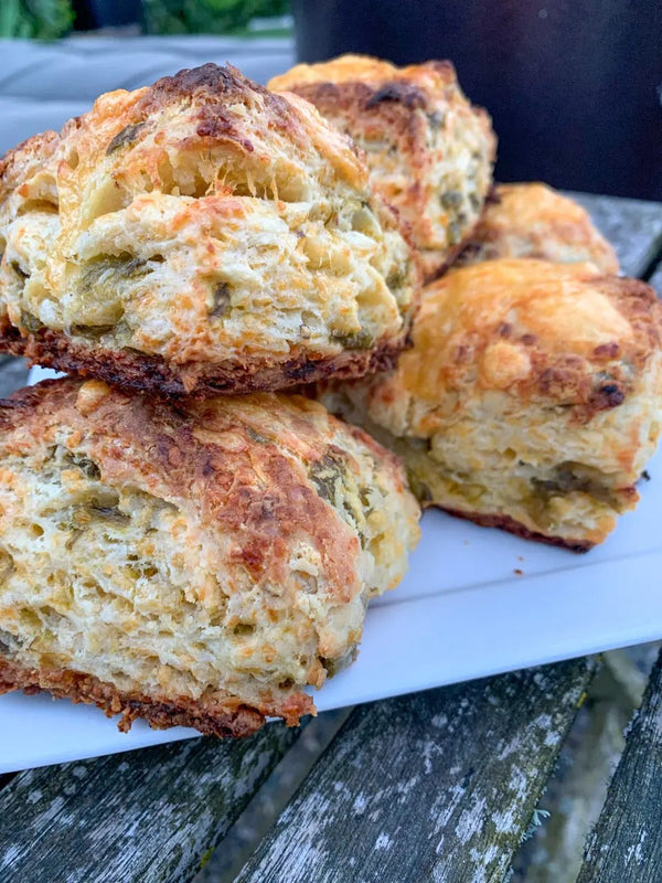 Hatch Green Chile and Cheddar Biscuits