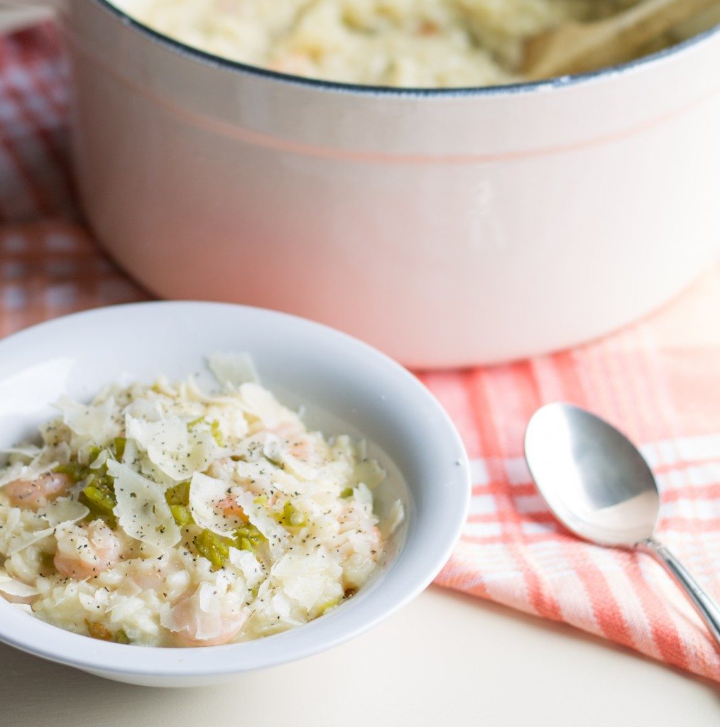 Risotto with Green Chile and Shrimp