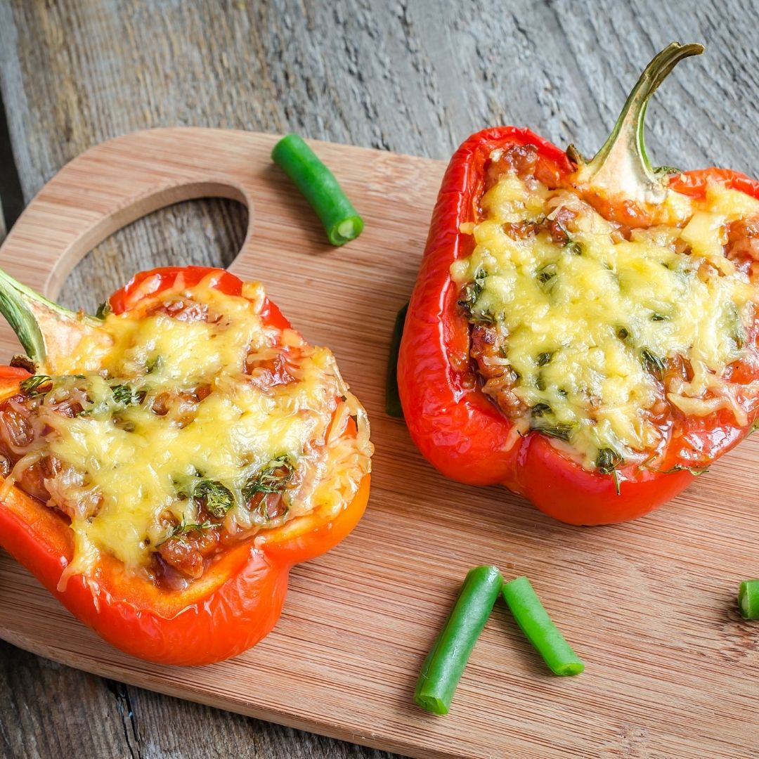 Hatch Green Chile Stuffed Bell Peppers