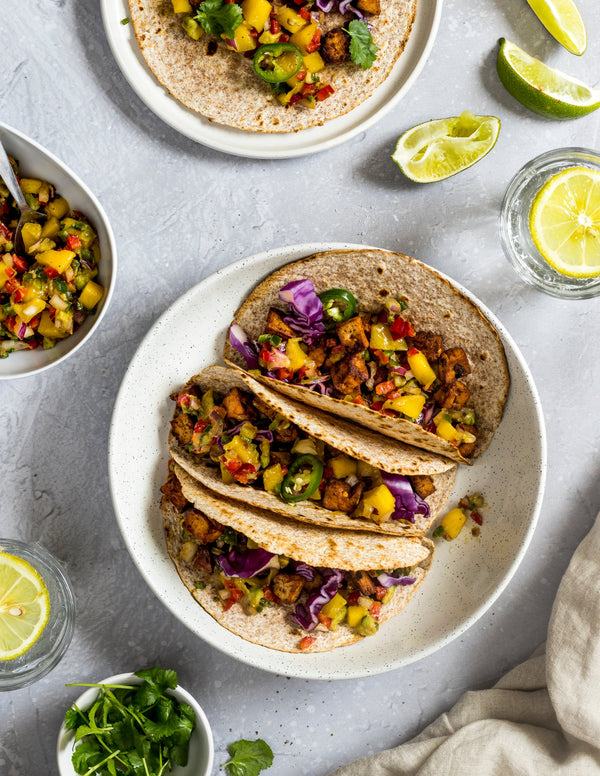 Vegan Hatch Tofu Tacos