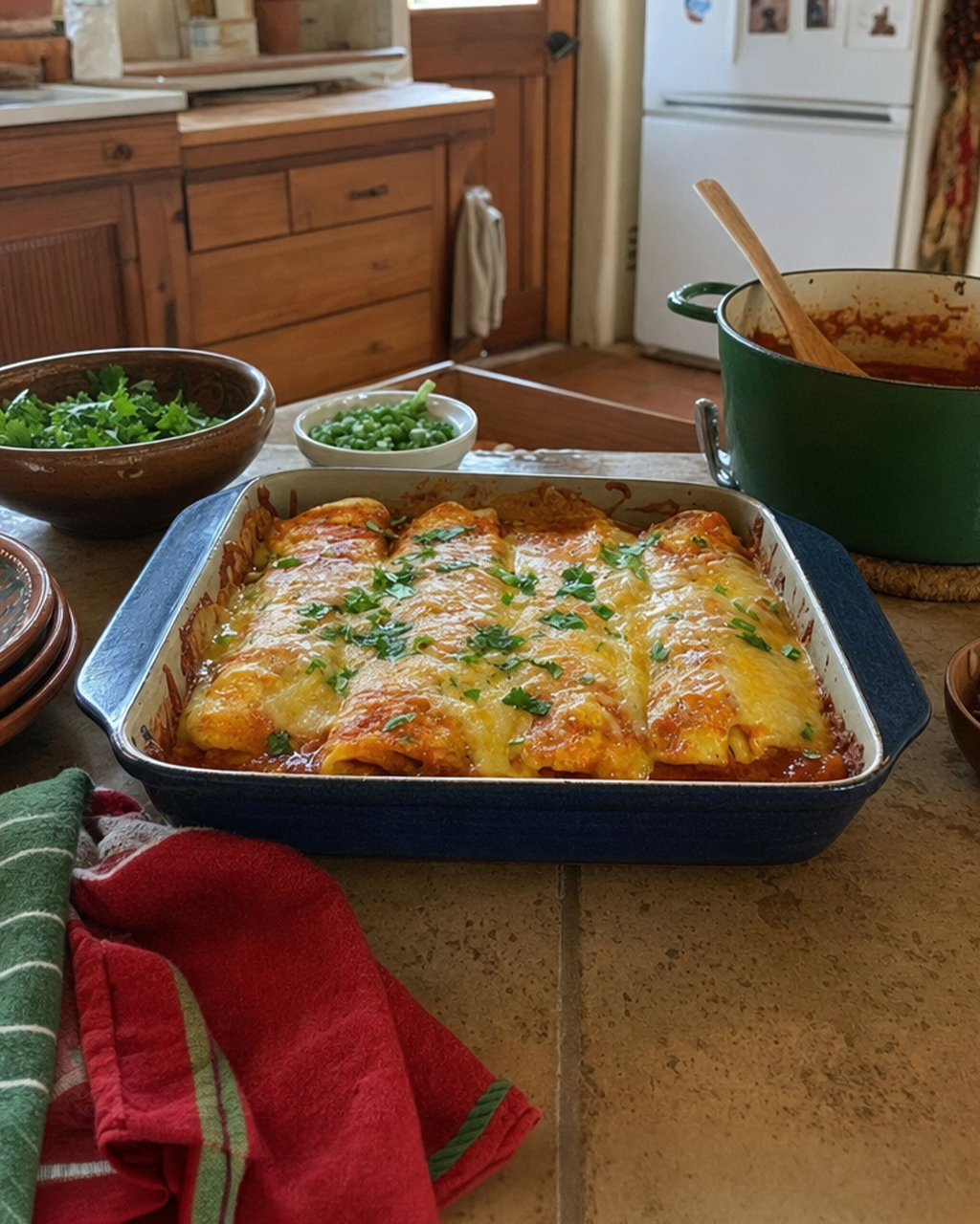 Christmas Enchiladas (New Mexico Red & Green Recipe)