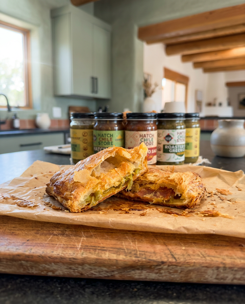 Puff Pastry Grilled Cheese with Hatch Green Chile