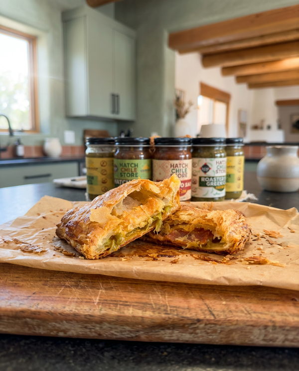Puff Pastry Grilled Cheese with Hatch Green Chile