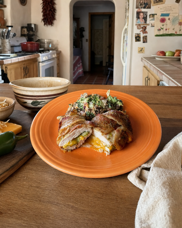 Bacon Wrapped Pollo Relleno