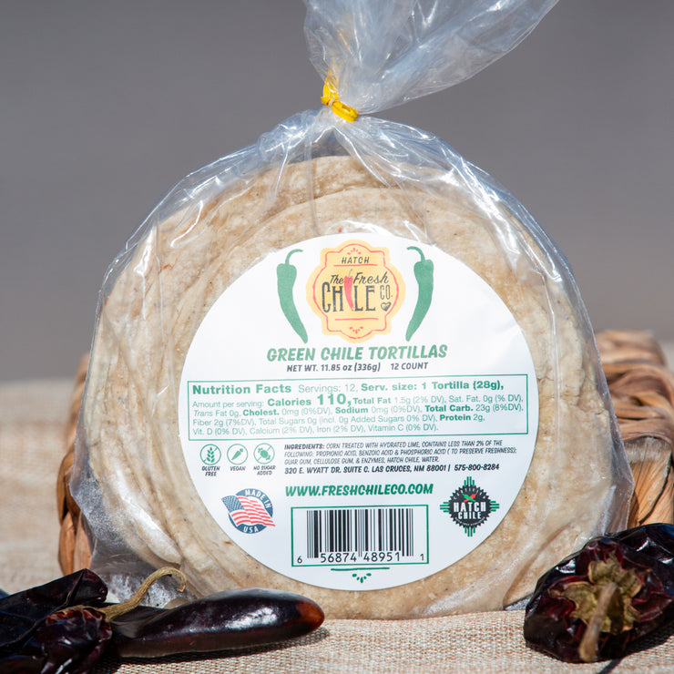 Green Chile Corn Tortillas