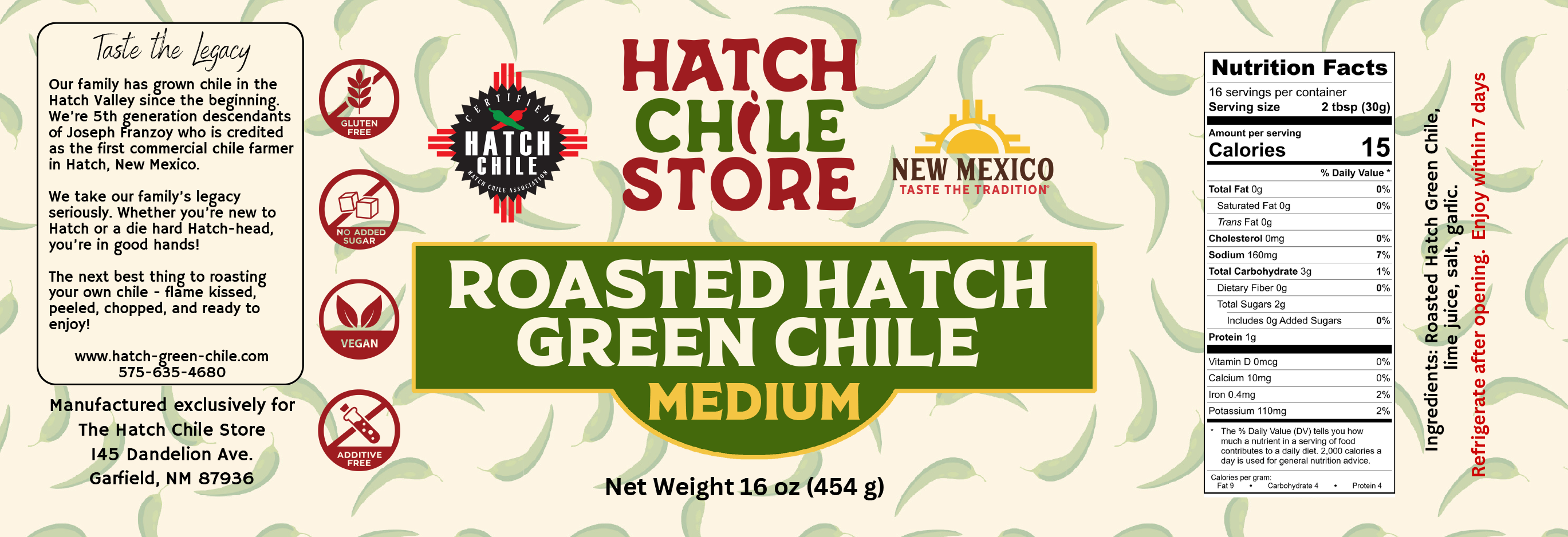 Chopped Hatch Chile (Jarred)