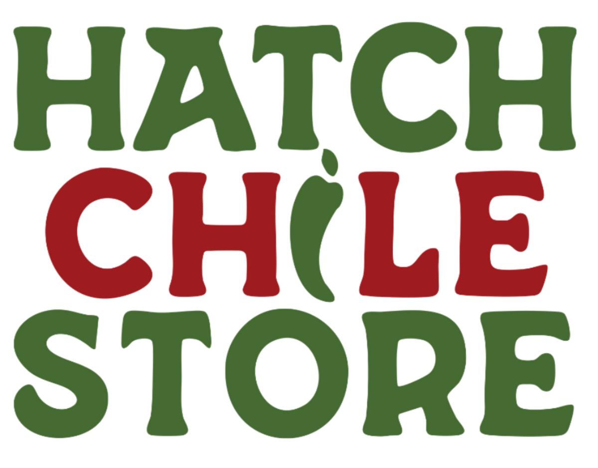 Logo of the Hatch Chile Store with green and red text on a white background