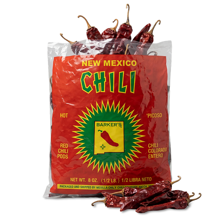 Bag of Hot New Mexico Hatch Red Chile Pods