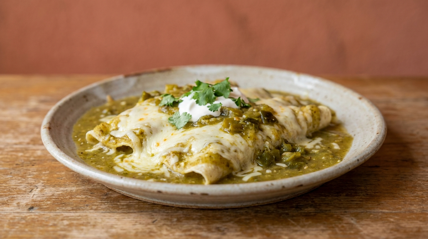 Hatch Green Chile Enchiladas