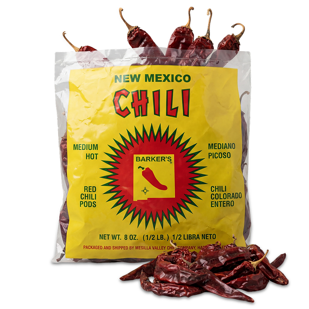 Bag of Medium New Mexico Hatch Red Chile Pods