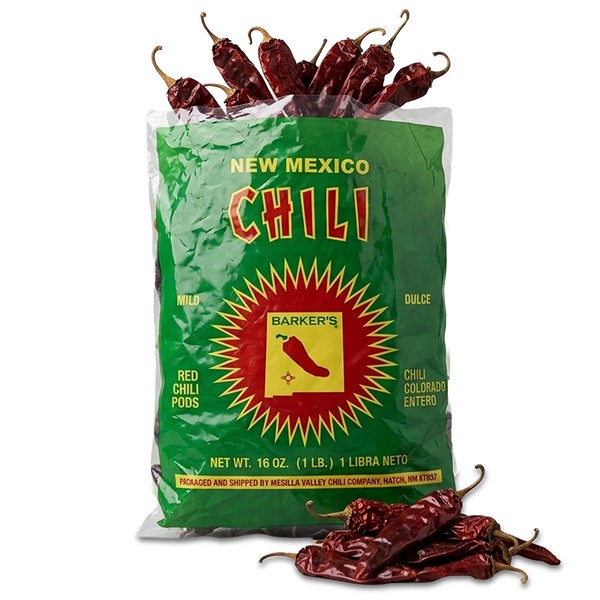 Bag of Mild New Mexico Hatch Red Chile Pods