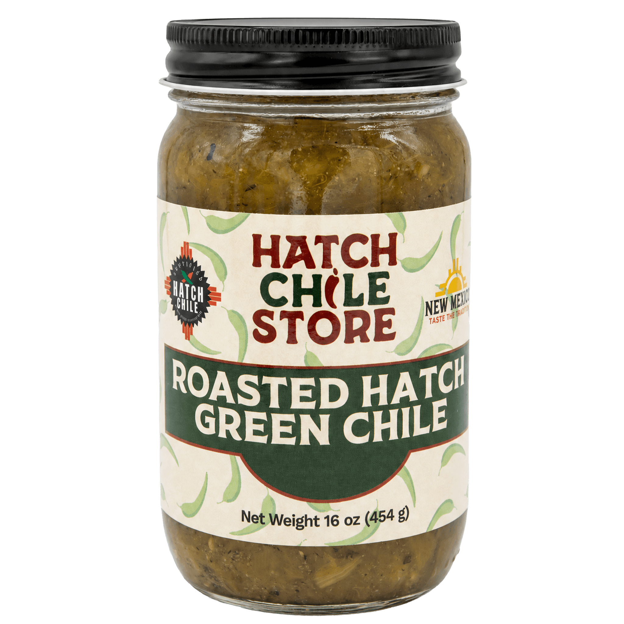 16 oz jar of roasted Hatch green chile