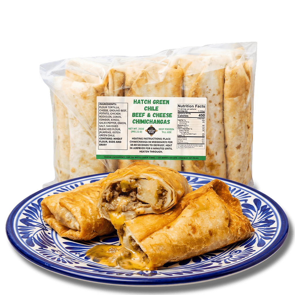 Hatch Green Chile Beef & Cheese Chimichangas