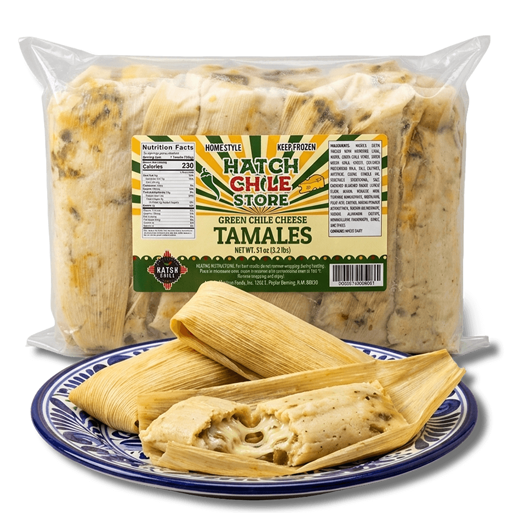 Hatch Green Chile Cheese Tamales