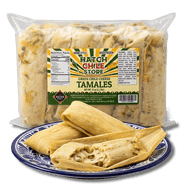 Hatch green chile cheese tamales