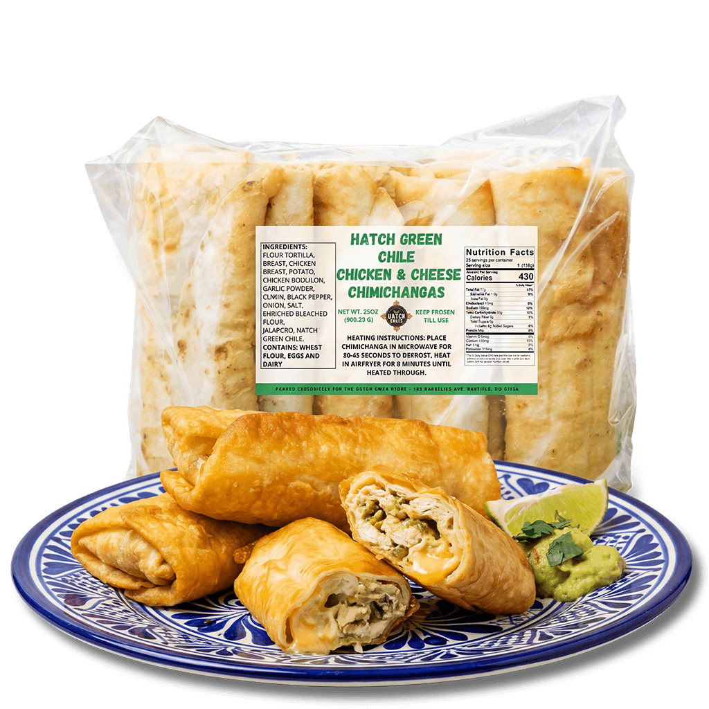Hatch Chile Chicken Chimichangas