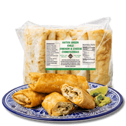 Hatch chile chicken chimichangas