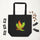 Get Roasted Tote Bag — eco tote bag in black, alternate front view