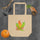 Get Roasted Tote Bag — eco tote bag in oyster, front view