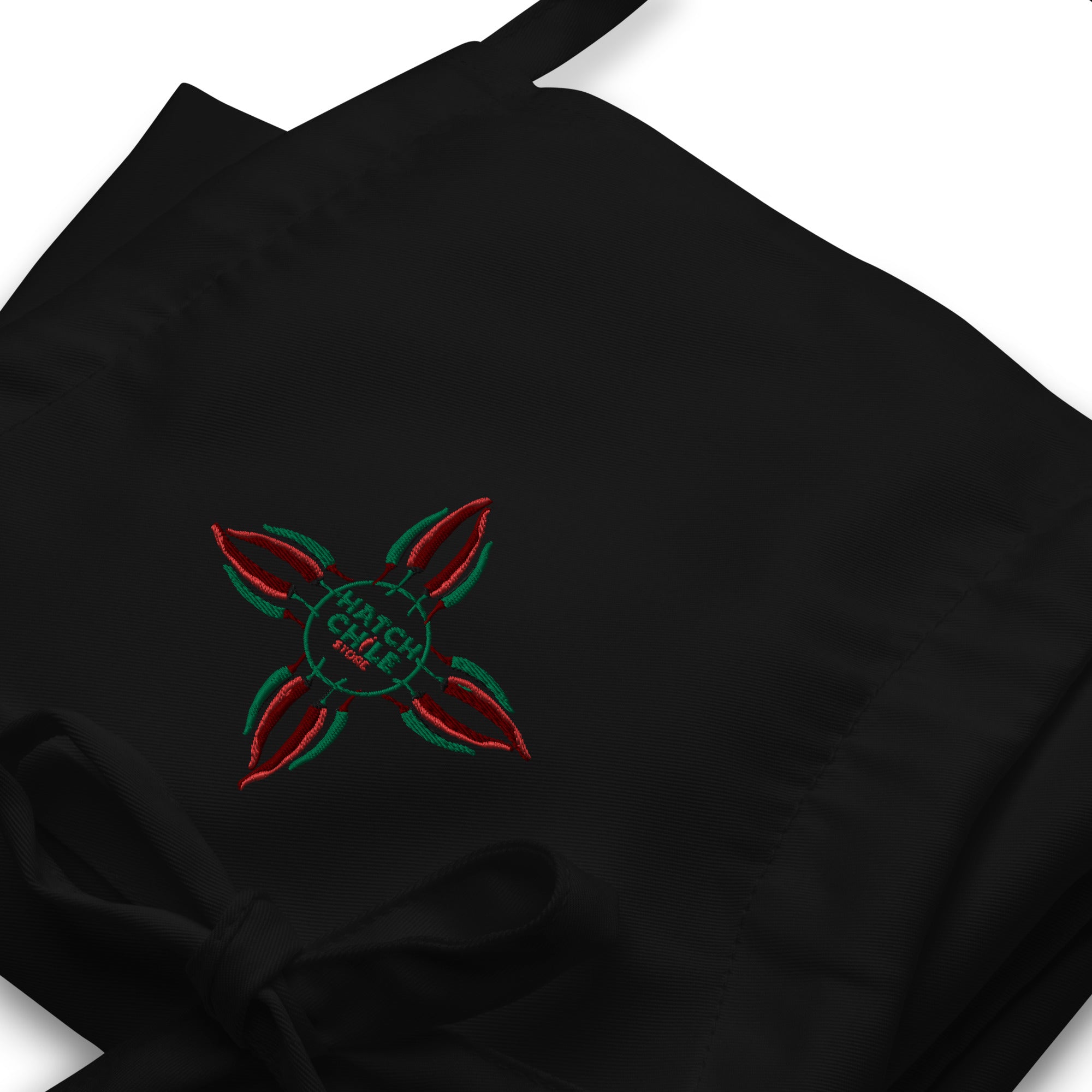 Chile Zia Embroidered Apron - Black - Hatch Green Chile Store