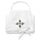 Chile Zia Embroidered Apron — embroidered apron in white, front view