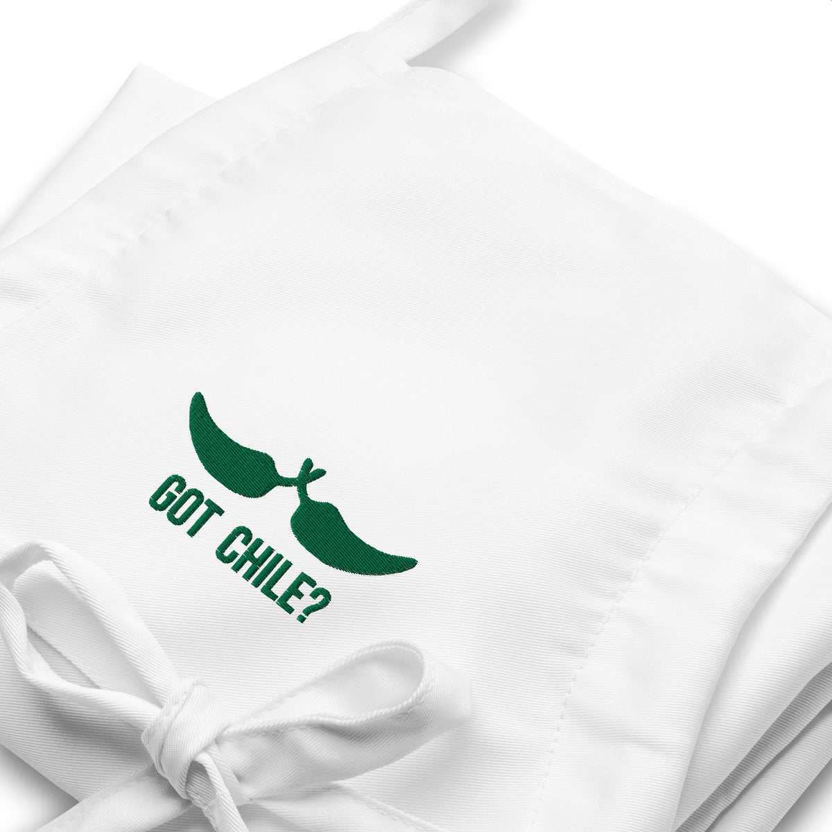White Embroidered Apron - Hatch Green Chile Store