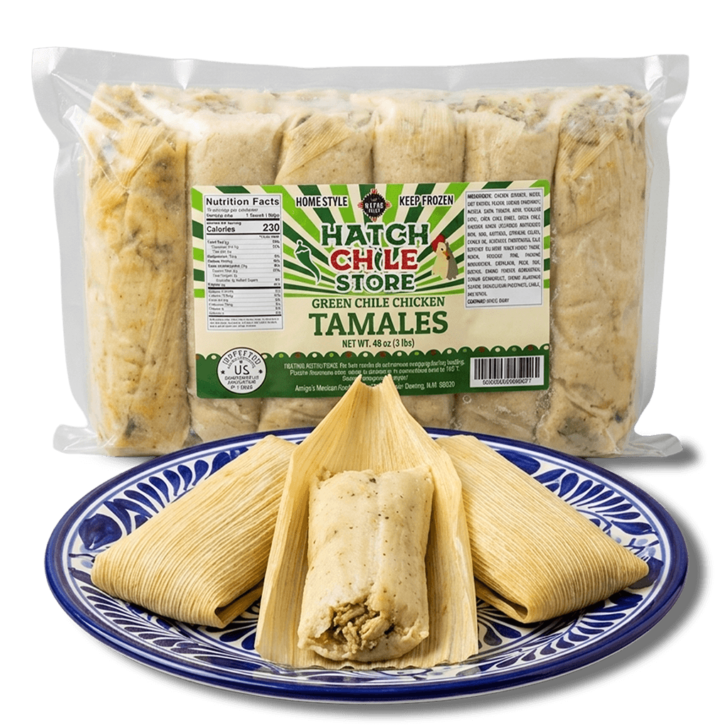 Hatch Green Chile Chicken Tamales