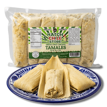 Hatch Green Chile Chicken Tamales