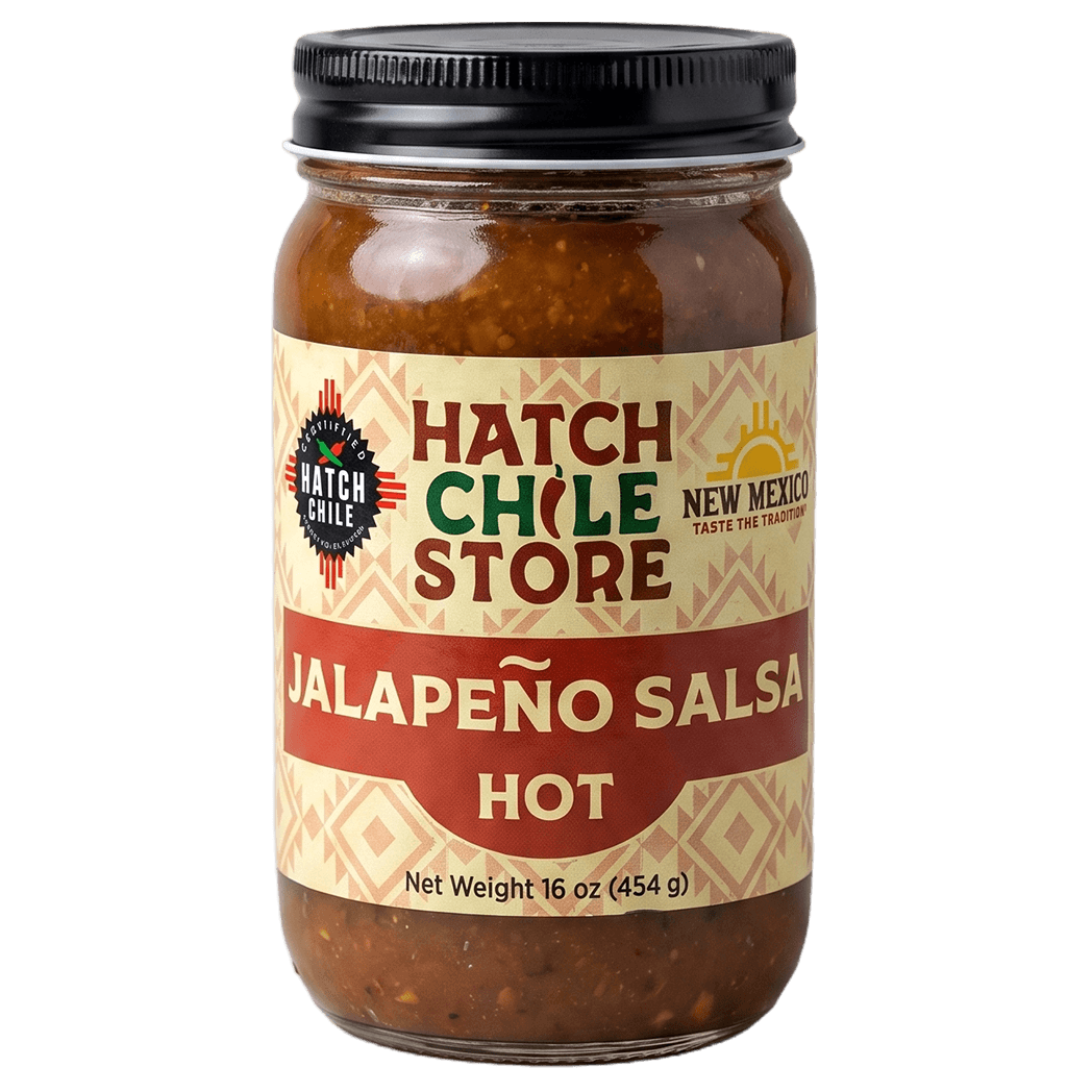 Hatch jalapeño salsa, hot — 16 oz jar of New Mexico jalapeño salsa