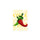 Red & Green Sticker — white kiss-cut sticker, 4x4 in