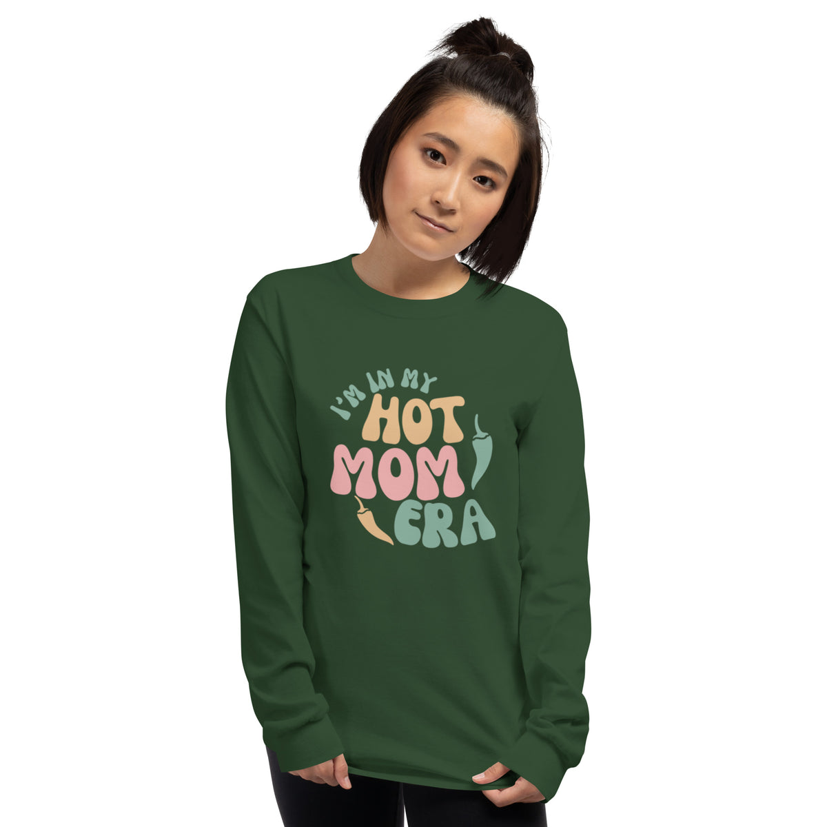 Era Long Sleeve Shirt — men's long sleeve shirt in forest green, front view