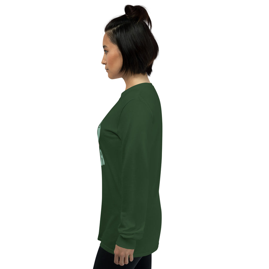 Era Long Sleeve Shirt — men's long sleeve shirt in forest green, left view
