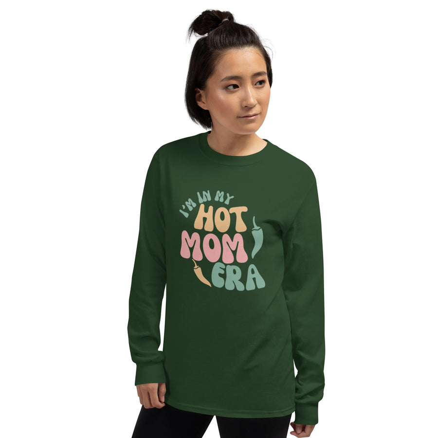 Era Long Sleeve Shirt — men's long sleeve shirt in forest green, front left view